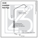 Ver imagem 3 de Arandela New Figo Branco C/ Plug e Interruptor - Vidro Âmbar