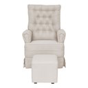 Ver imagem 4 de Poltrona de Amamentação Eloa com Puff Balanço Bebê Completo: Tc 180 Linho Bege