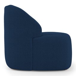 Poltrona Decorativa Living Kaya Orgânica Bouclê Azul Marinho - Desk Design - 6