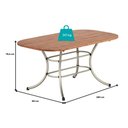 Ver imagem 4 de Mesa Jantar 1547 Madeirado/Aço 160cm Dourado/Noce Carraro