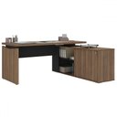 Ver imagem 1 de Mesa para Escritório Gerencia 1 Porta Nogal/preto - Artany Móveis