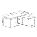 Ver imagem 4 de Mesa para Escritório Gerencia 1 Porta Nogal/preto - Artany Móveis