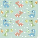 Ver imagem 2 de Papel de Parede Infantil Dinossauros Baby