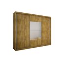 Ver imagem 1 de Guarda Roupa Casal 3 Portas de Correr e 4 Gavetas c/ Espelho Arezzo Plus Cumaru - Novo Horizonte
