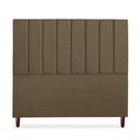 Ver imagem 1 de Cabeceira Estofada Cama Box Casal Carla 140cm Linho:marrom