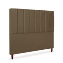 Ver imagem 3 de Cabeceira Estofada Cama Box Casal Carla 140cm Linho:marrom