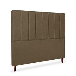 Cabeceira Estofada Cama Box Casal Carla 140cm Linho:marrom - 3