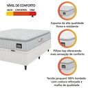 Ver imagem 6 de Cama Box Baú Colchão Casal Espuma D45 Lazio Pillow Top 138x188x70cm Linho Branco Hellen