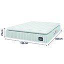 Ver imagem 5 de Cama Box Baú Colchão Casal Espuma D45 Lazio Pillow Top 138x188x70cm Linho Branco Hellen