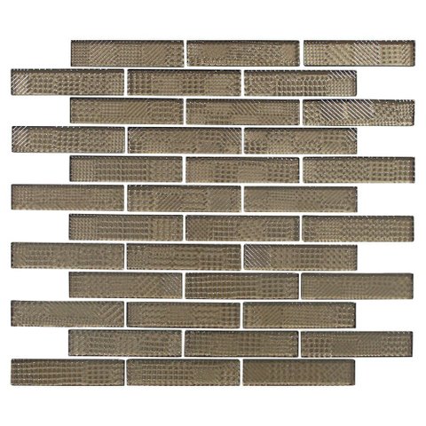 Mosaico de Vidro Touch Glass Bronze 9,5x2 Placa 30x30cm - 1313125003
