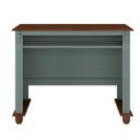 Ver imagem 3 de Escrivaninha de Madeira com Porta Teclado e Pés Torneados - Verde Menta com Tampo e Base Imbuia