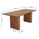 Ver imagem 2 de Mesa de Jantar Toscana 180x90cm Retangular - Amêndoa - Tampo 180x90cm Laminado Cinamomo