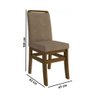 Conjunto Mesa de Jantar Cairo Tampo Vidro com 6 Cadeiras Madeira Clara Canela/cacau Espresso Móveis - 5
