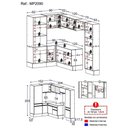 Ver imagem 4 de Cozinha Completa De Canto Mp2090 Com Armário E Balcão Preta