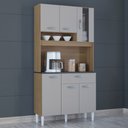 Ver imagem 1 de Cozinha Compacta Coral 6 Portas 1 Gaveta Damasco/off White - Poquema