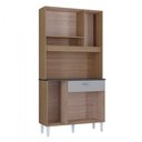 Ver imagem 3 de Cozinha Compacta Coral 6 Portas 1 Gaveta Damasco/off White - Poquema