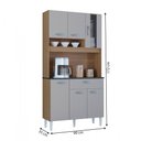 Ver imagem 4 de Cozinha Compacta Coral 6 Portas 1 Gaveta Damasco/off White - Poquema