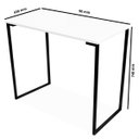 Ver mais imagens de Escrivaninha Mesa de Apoio Industrial 900 Mm Preto e Branco