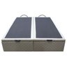 Base Cama Box Baú Queen Size Suede Bordado Bege Skybox - 4