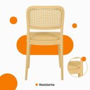Ver imagem 7 de Kit 8 Cadeiras de Jantar Roma Plástico Polipropileno Bege Oficial Webshop