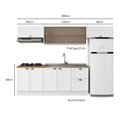 Ver imagem 3 de Cozinha Modulada Olivia 5 Peças com Aéreo de 120cm com Vidro Reflex Poliman Móveis
