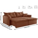 Ver imagem 3 de Sofa Cama e Reclinavel São Paulo 2,25m 04 Lugares Txr