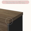 Ver mais imagens de Armário para Escritório 2 Portas 3 Gavetas Charuto/Preto - Artany Móveis