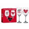 CONJUNTO 2 TACAS VINHO VOCE GANHOU MEU CORACAO BRASFOOT - 1