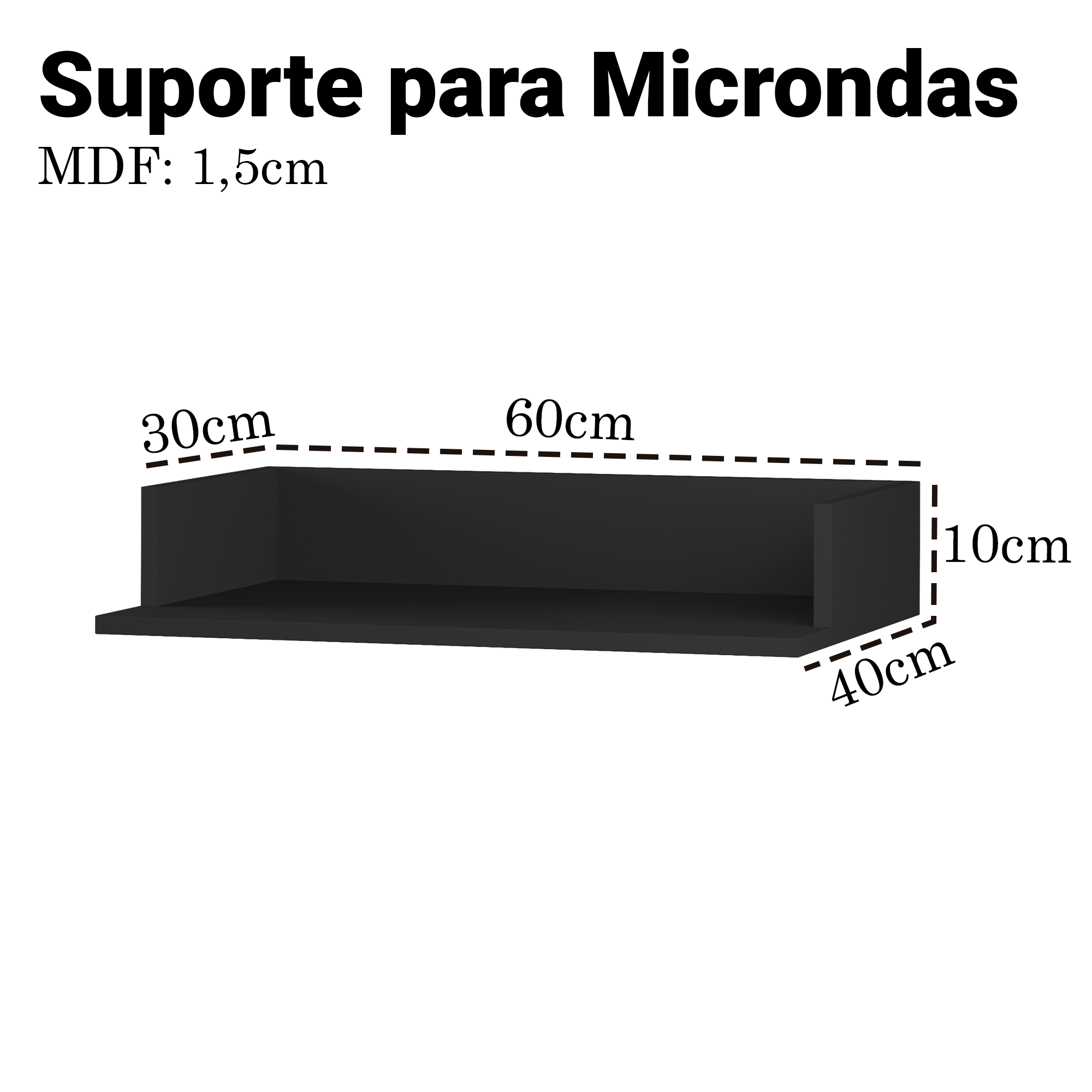 Suporte para Microondas ou Impressoras em Mdf 60x40 - 5