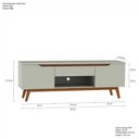 Ver imagem 3 de Rack com Painel Ripado Retrô com LED MDF 177CMX218CM Pés em Madeira Maciça London Tóquio com Gaveta e Portas