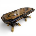 Ver imagem 6 de Mesa de Jantar Imperial Preta + 8 Cadeiras de Jantar Imperial com Estofado Clássico Bege 80X220X110C