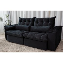Sofá Retrátil e Reclinável Ipanema 1,50m em Tecido Veludo C/pillow Nos Braços - Montagem Inclusa:pre - 4