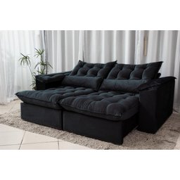 Sofá Retrátil e Reclinável Ipanema 1,50m em Tecido Veludo C/pillow Nos Braços - Montagem Inclusa:pre - 1