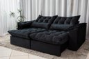 Ver imagem 1 de Sofá Retrátil e Reclinável Ipanema 1,50m em Tecido Veludo C/pillow Nos Braços - Montagem Inclusa:pre