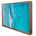 Ver imagem 3 de Quadro Decorativo Caixa o Mar e o Barco Tacolado Moldura Caixa Alta 4,5cm Madeira sem Vidro 60 X 90c