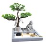 Terrário Bandeja Areia Altar Jardim Zen Decorativo Buda Madeira 20cm - 1