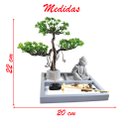 Ver imagem 2 de Terrário Bandeja Areia Altar Jardim Zen Decorativo Buda Madeira 20cm