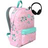 Mochila Feminina Escolar Juvenil Impermeável Florida Grande Resistente Rosa Costas Boa Forma + - Ros - 1