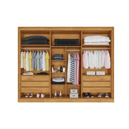 Guarda Roupa Casal Argos 6pts Mdf Espelho Peróba/off White - 3