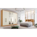 Ver imagem 1 de Guarda Roupa Casal Argos 6pts Mdf Espelho Peróba/off White