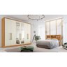Guarda Roupa Casal Argos 6pts Mdf Espelho Peróba/off White - 1