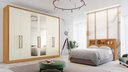 Ver imagem 1 de Guarda Roupa Casal Argos 6pts Mdf Espelho Peróba/off White