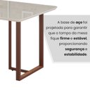 Ver imagem 7 de Mesa para Sala de Jantar Retangular 120x90cm MDF com Vidro Lunna Branco/Marrom/Off White