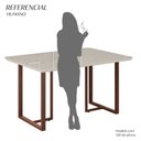 Ver imagem 4 de Mesa para Sala de Jantar Retangular 120x90cm MDF com Vidro Lunna Branco/Marrom/Off White