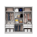 Ver imagem 3 de Guarda Roupa Casal 6 Portas 4 Gavetas - New Vértice-branco - Móveis Novo Horizonte