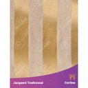 Ver imagem 2 de Cortina para Varão em Jacquard Listrado Tradicional Dourado - 1,80m X 2,00m