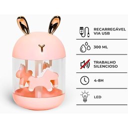 Umidificador Carrossel Abajur com Led - 5