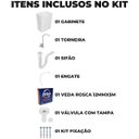 Ver mais imagens de Gabinete 2 Portas Suspenso Para Banheiro Com Lavatório + Torneira + Engate Flexível + Veda Rosca
