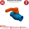 Registro de Esfera Rosca e Liso com Alavanca Pvc Bitola 25mm X 3/4'' Cor Azul Irriga Durín - 2