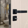 Fechadura Mgm Modena Wc Roseta Quadrada Preto Fosco - 2